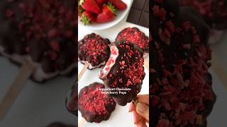 5-ingredient Chocolate Strawberry Pops🤩 #easyrecipes #healthyrecipes #viralrecipe