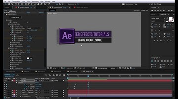 3D Lower Thirds Tutorial   After Effects
