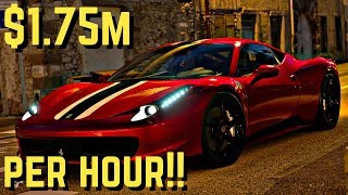 Another huge money earning tune setup, this time for the ferrari 458,
which can earn you 345,000.cr per race with a clean bonus, adds up to
cool 1.75...