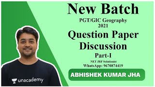 GIC/PGT/TGT - 2021 | Paper Discussion Part - I | Geography | by AKJ