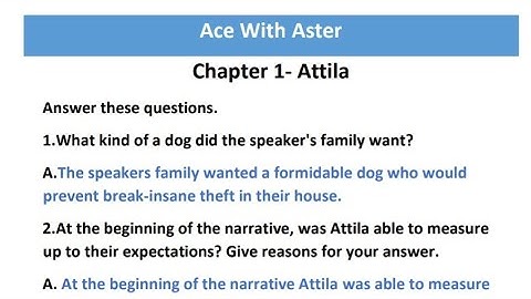 class 7 chapter 1 attila question answer ace with aster english exercise solutions