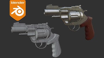 Revolver Modeling in Blender software for beginners Step by Step Tutorial