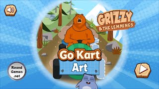 Grizzy and the Lemmings: Go Kart Art GamePlay