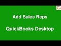 Quickbooks Add Sales Rep