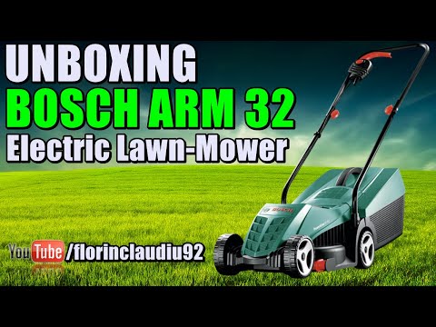 Unboxing Bosch ARM 32 3200 Electric Lawn Mower (Masina de tuns gazonul)