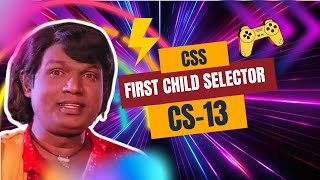 CSS First-Child Pseudo-selector | CSS Selector Tutorial in Tamil