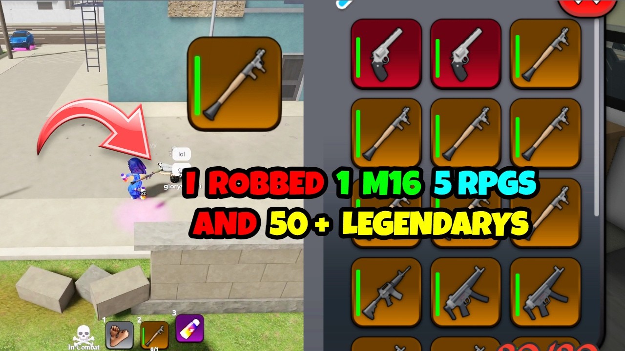 I WENT CRAZY AND STOLE 1 M16, 5 RPGS, AND 50+ LEGENDARYS IN BLOCKSPIN!