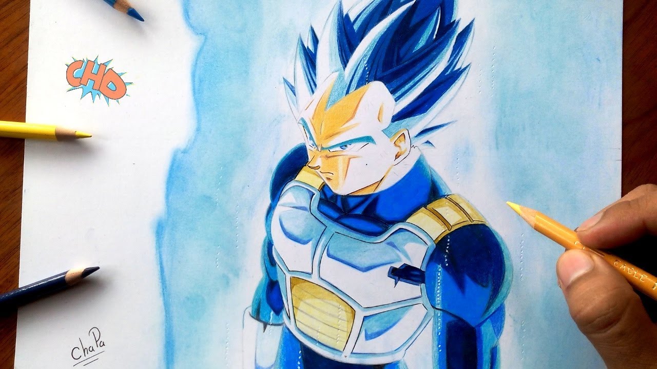 Como colorir o VEGETA SSJ BLUE - TUTORIAL DE PINTURA DIGITAL 