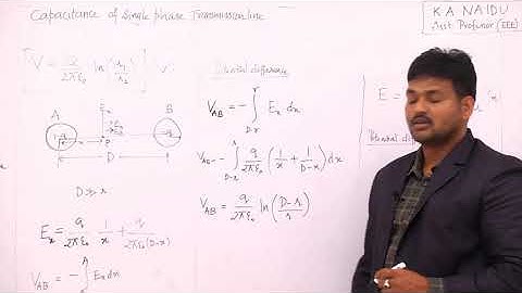 Capacitance of Single phase transmission line