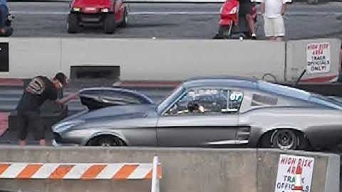 Pro Mod Mustang bye run  at Atco
