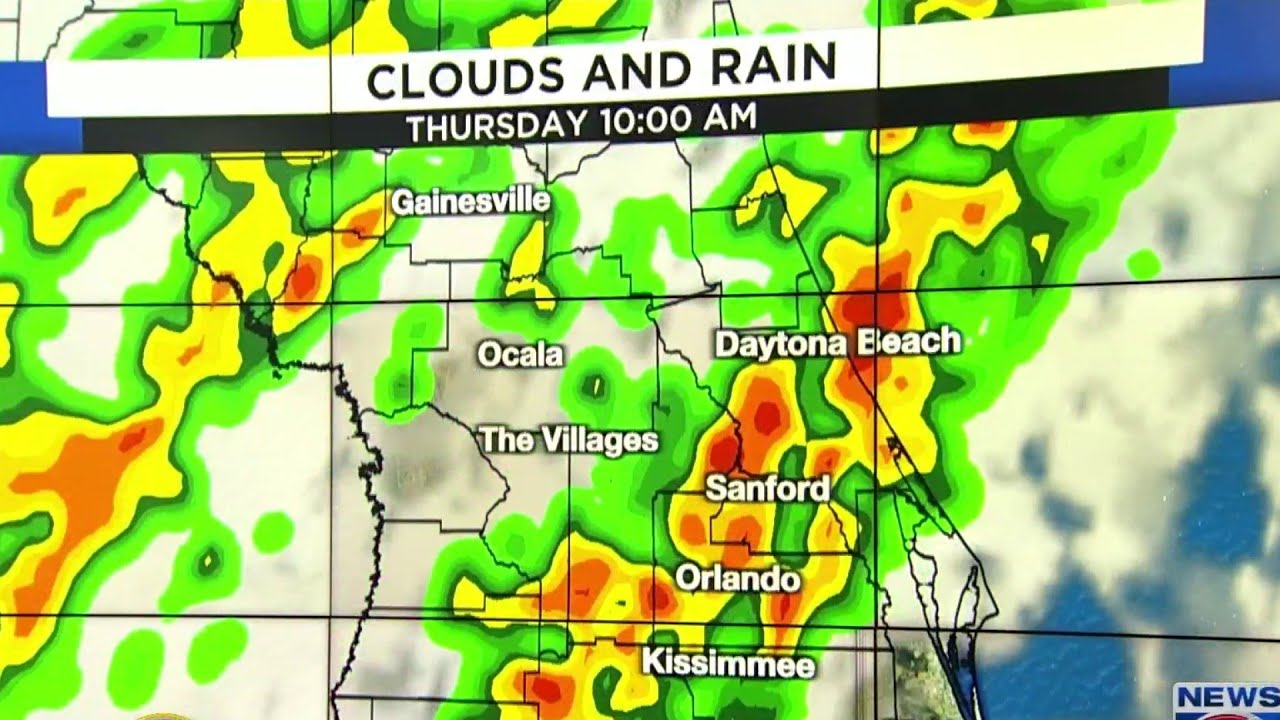Strong line of storms moves into Florida - YouTube