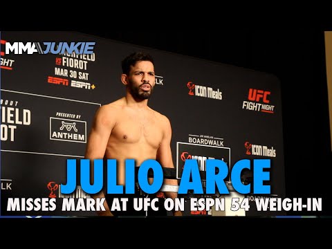Julio Arce GAINS Weight on Second Attempt Amid Scale Confusion | UFC on ESPN 54