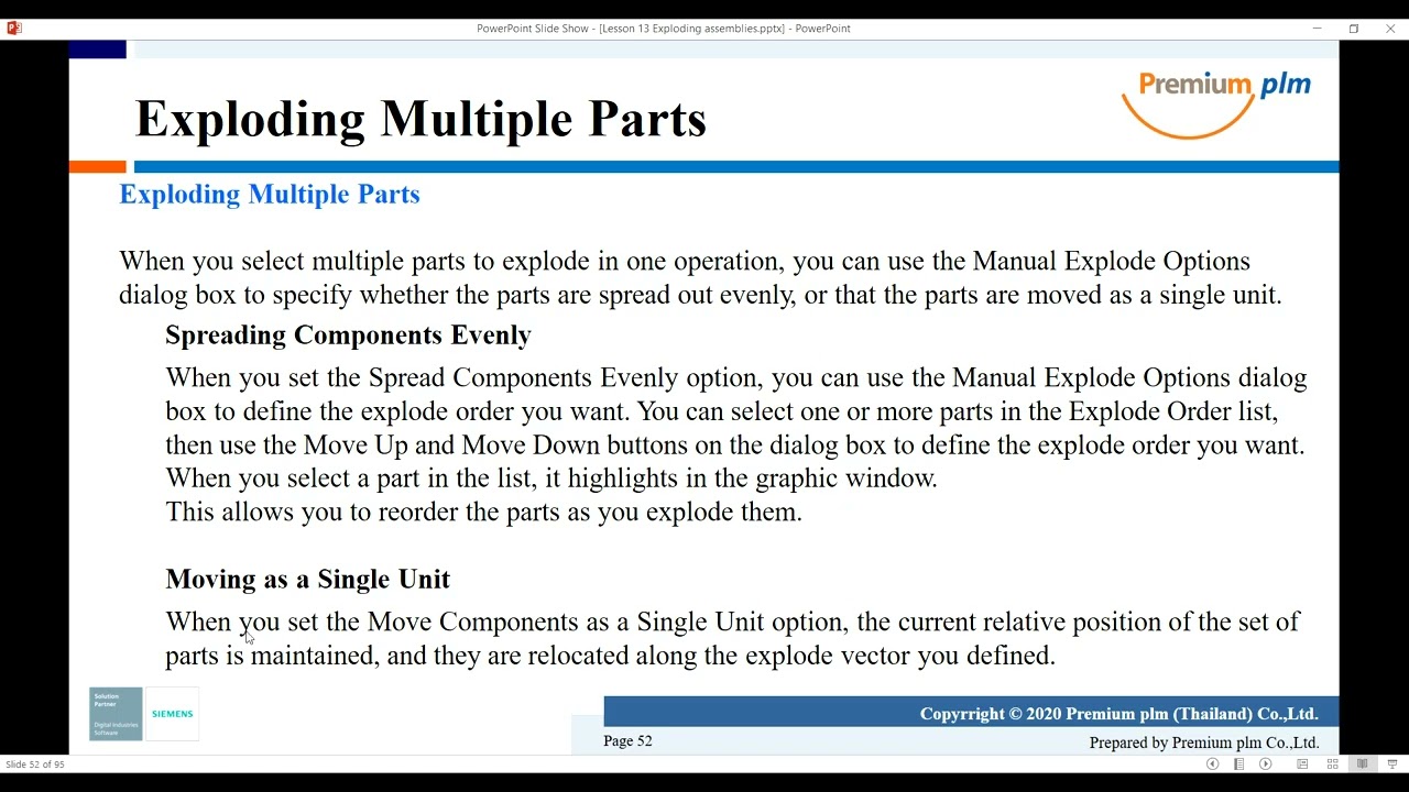 Solid Edge Advance Assembly   13   Exploding assemblies