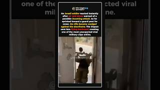 Israeli Soldier's Rifle Gets Stuck in the Door During Air Raid Alarm #shorts