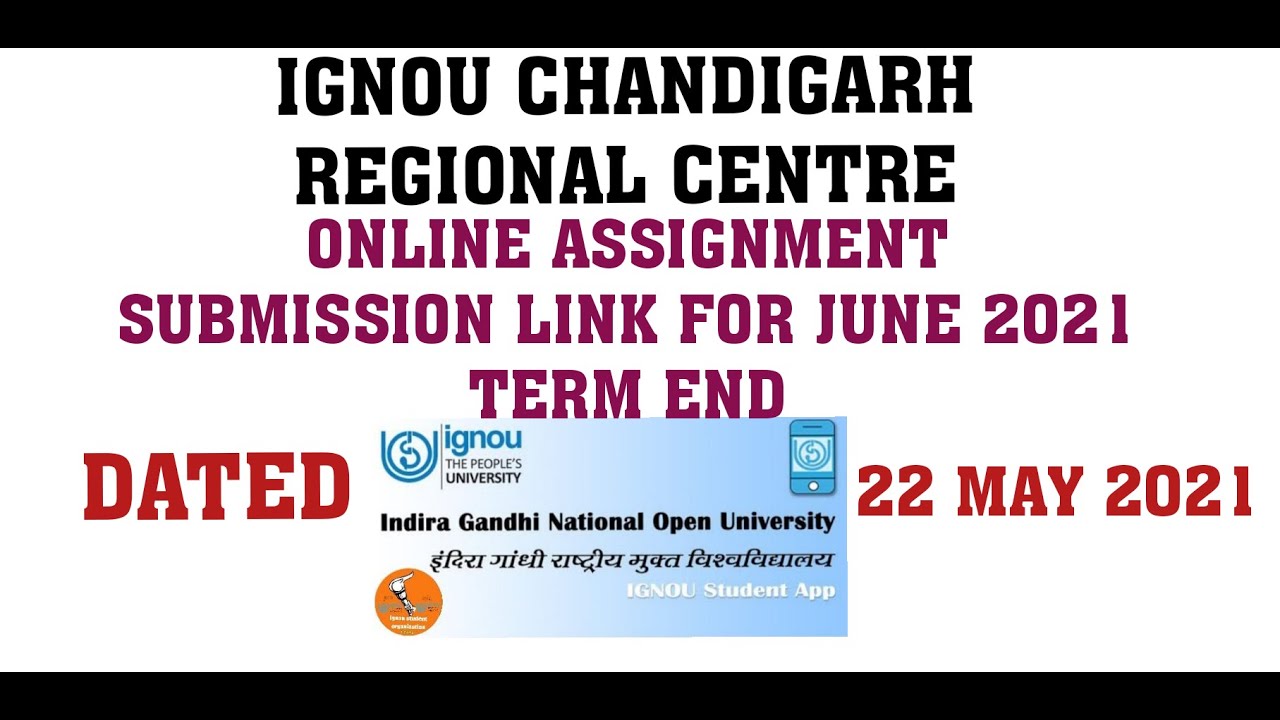 ignou online assignment submission link chandigarh