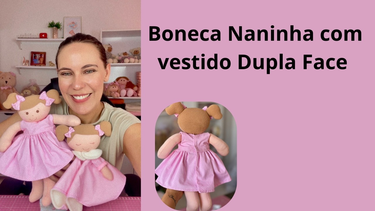 COMO FAZER VESTIDO PARA BONECA DE PANO