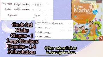 Class 3 living maths ch 1 large numbers ex 1.4 | Mathsadda |