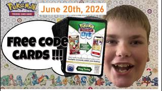 FREE 👀 Pokémon TCG Code Cards 🃏 for June 20th, 2026