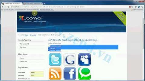 Bài 006   Cấu hình hệ thống bài viết Article trong Joomla   ZendVN 2