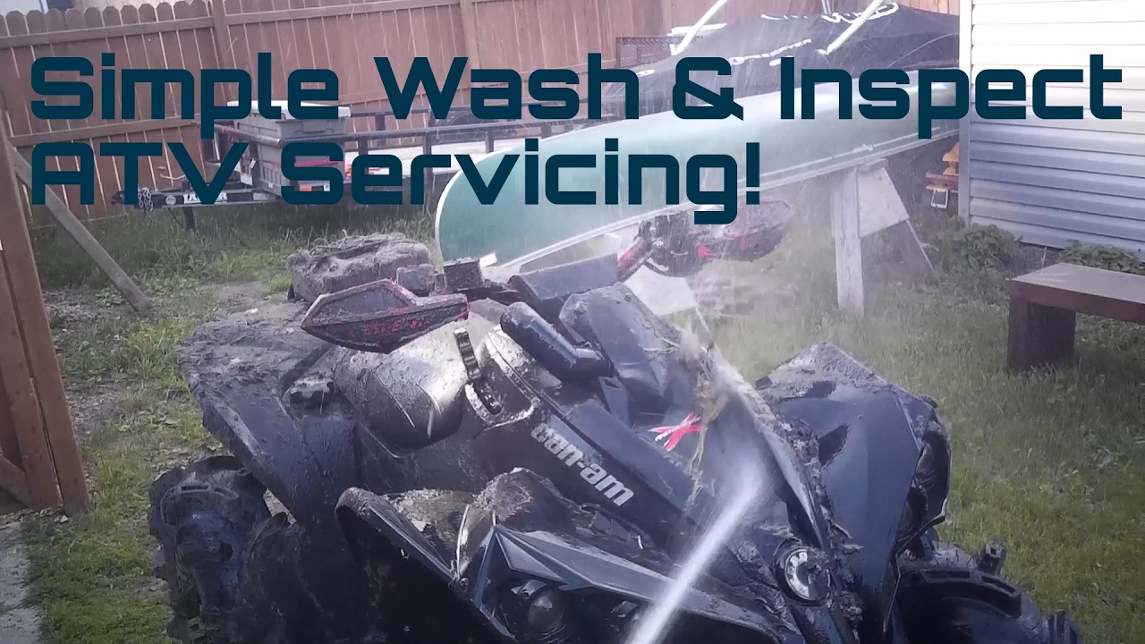 Simple Clean and Wash ATV Inspection! First Step Servicing Canam YouTube