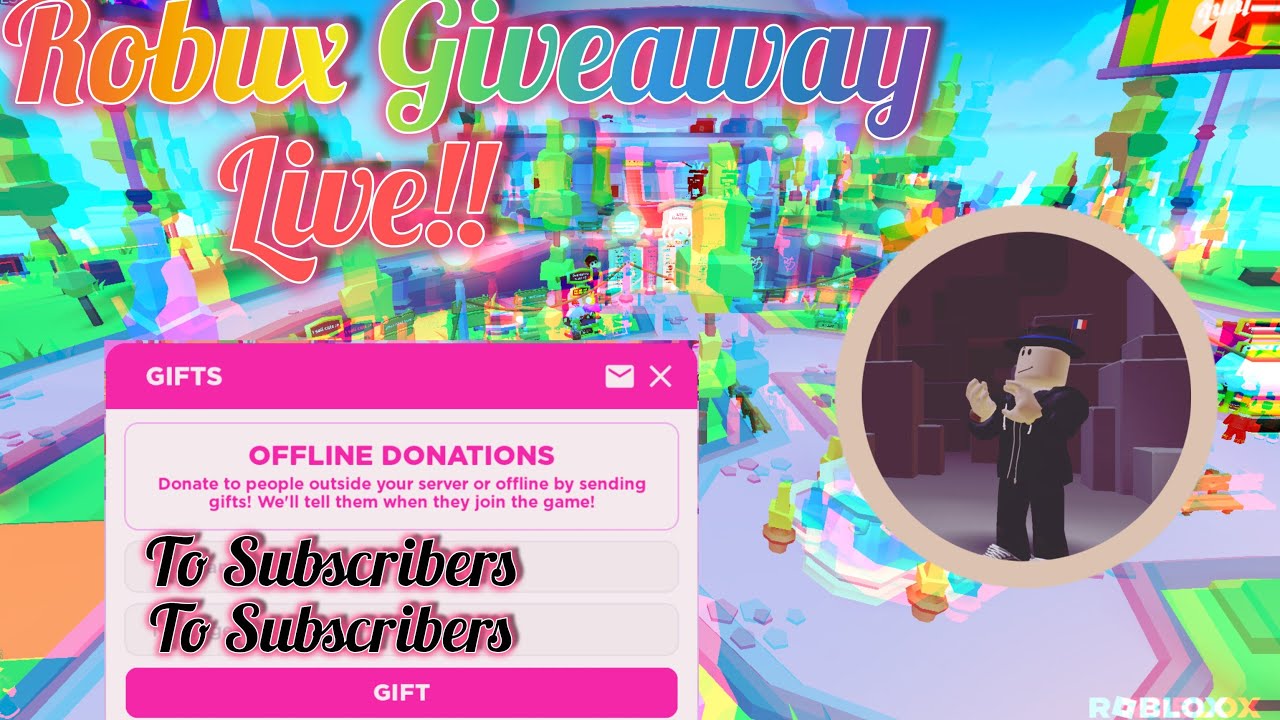 (🛑 Live) Robux Giveaway to my subs! | Roblox | Road to 8k subs! - YouTube