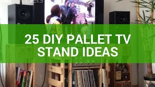 Wood Corner TV Fireplace TV Stand for TVs up to 52″, Multiple Finishes 25 DIY Pallet TV Stand Ideas