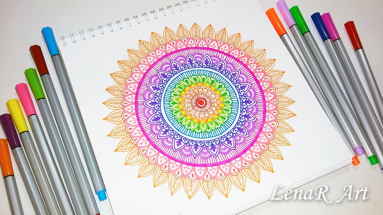 Mandala, colored pencil - RuthArt, When I draw my mandalas …