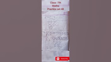class 7th maths practice set 48 answers | Practice set 48 | #shorts