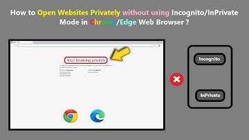 How to Open Websites Privately without using Incognito/InPrivate Mode in Chrome/Edge Web Browser ?
