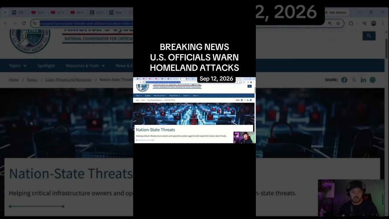 Breaking: U.S. officials warn of threat of potential attacks on U.S. Homeland