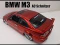 Model Car BMW M3 E46 Ac Schnitzer S3 by Jada Toys 1:18 scale Showcase unbox