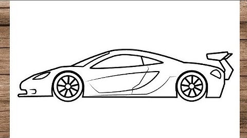 How To Draw McLaren P1 GTR 2015 Car - Easy Car drawing step by step