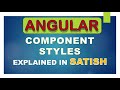 #angular Angular | Styling a Component | Using template, style, styleUrl, styleUrls #angularcourse
