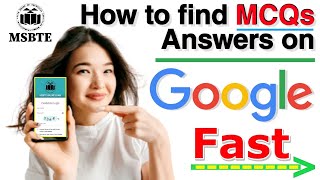How to find answer on Google Fast MCQs Answers on Google MSBTE Exam Cheating screenshot 1