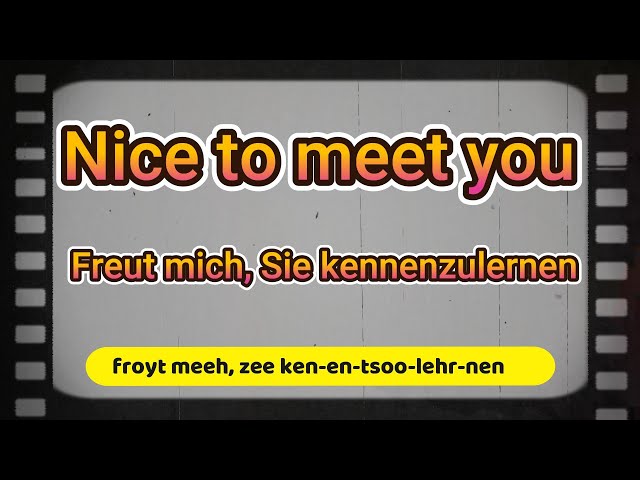 freut mich  How to say 