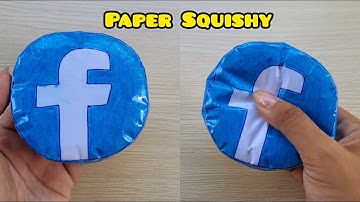 Hướng dẫn làm Squishy icon facebook bằng giấy để gói hàng | DIY Paper Squishy | Vân Handmade