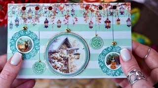 ASMR Journal Scrapbooking | Calm Paper Sounds & Cozy Vintage Collage 🎄🎄🎄 #scrapbooking #asmr 