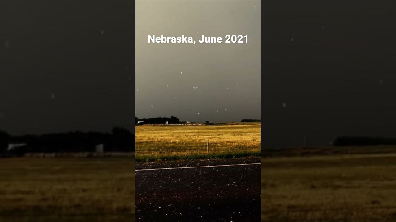 A TON of Small Hail Fell From a Storm in Nebraska