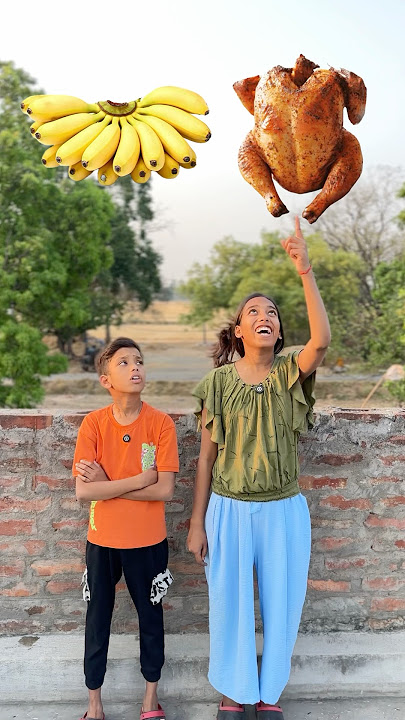 Bebo Can’t eat chicken 😂 #shorts #ytshorts #viralvideos #chicken #banana