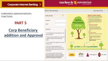 PNB Corporate Internet Banking Part 5: how to add Beneficiary and Approve