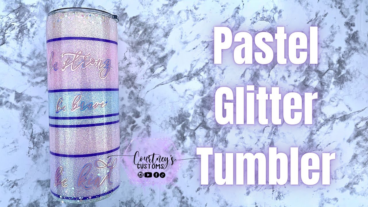 Pastel Cat Scratch Stripe Tumbler Tutorial YouTube