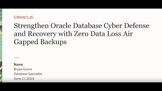 Famous Strengthen Oracle Database Cyber Defense and Recovery with Zero Data Loss Air Gapped Backups Profile