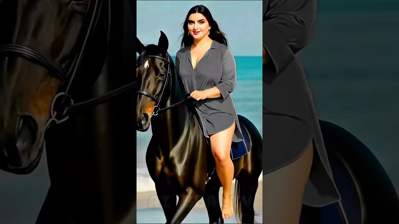 Elegant Horse Ride on the Beach | Glamorous Lady in 