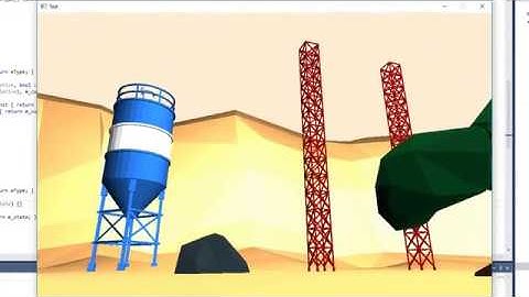 Homemade low poly game engine demo C++,OpenGL