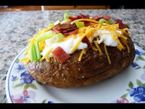 Perfect Baked Potato stuffed with Cheese and Bacon!