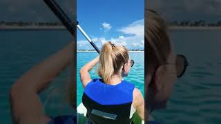 Kayaking in the Bahamas 💙 #Bahamas #kayaking #Island #privateisland #ocean #oceancay #oceanwaves