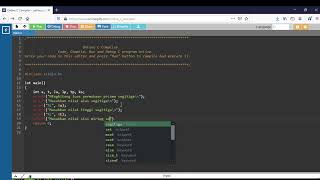Menghitung luas permukaan prisma segitiga menggunakan online C compiler