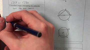 10.4 Video Notes (Inscribed Angles)