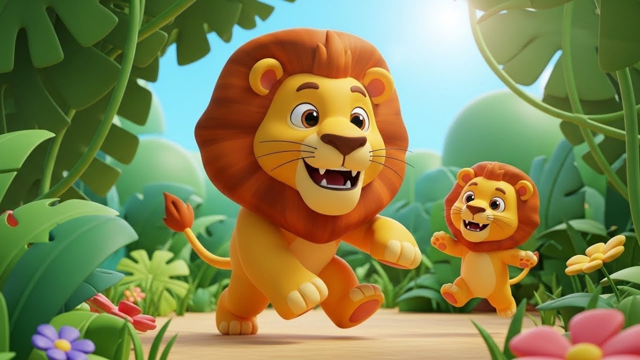 Baby Lion Roar Roar Song 🦁| Fun Baby Songs & Nursery Rhymes for Kids | lion song, animal sounds song