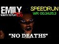 Emily Wants to Play Too Speedrun (World Record) [00:34:25.3] + "No Deaths" Gameplay Playthrough